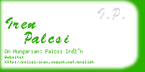 iren palcsi business card